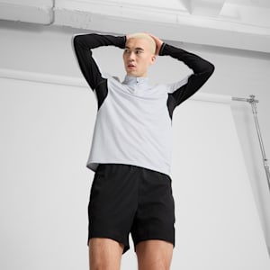 Sudadera de cuello con cremallera para hombre PUMA FIT Polyspan, Silver Mist, extralarge