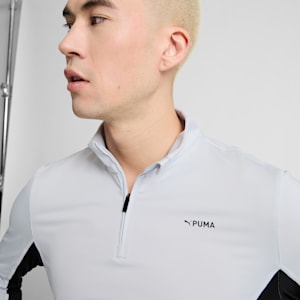 PUMA FIT Polyspan Quarter Zip Men's Pullover, Silver Mist, extralarge