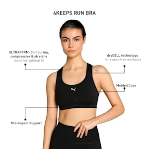 4KEEPS Women's Running Bra, PUMA Black, extralarge-IND