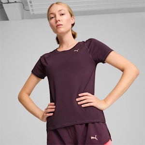 Playera de running para mujer RUN CLOUDSPUN, Midnight Plum, extralarge