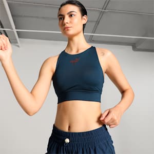 PUMA x First Mile Women's PWR Running Bra, Club Navy, extralarge-IND