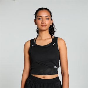 RUN ULTRASPUN Women's Running Crop Top, PUMA Black, extralarge-IND