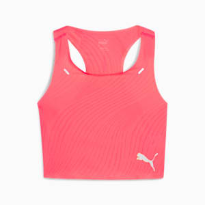 Crop Top de Running Mujer RUN ULTRASPUN, Sunset Glow-Fireglow, extralarge