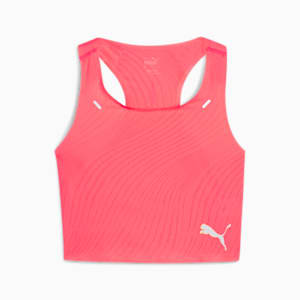 Crop top de running technique Run Ultraspun Femme, Sunset Glow-Fireglow, extralarge