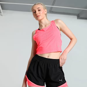 RUN ULTRASPUN Women's Running Crop Top, Sunset Glow-Fireglow, extralarge-IND