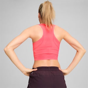 Crop Top de Running Mujer RUN ULTRASPUN, Sunset Glow-Fireglow, extralarge