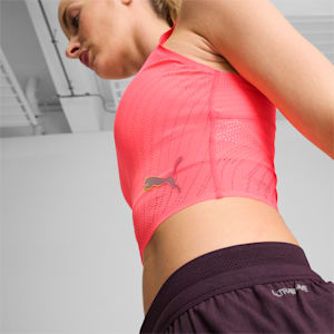 Crop Top de Running Mujer RUN ULTRASPUN, Sunset Glow-Fireglow, extralarge