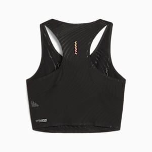 Crop Top de Running Mujer RUN ULTRASPUN, PUMA Black-Fireglow, extralarge