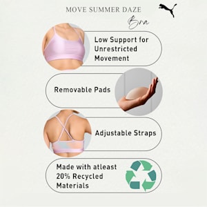 Move Summer Daze Women's Training Bra, Grape Mist, extralarge-IND