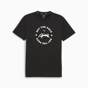 Men's Run Slogan Training T-shirt, PUMA Black, extralarge-IND