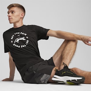 Men's Run Slogan Training T-shirt, PUMA Black, extralarge-IND