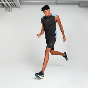 PUMA x one8 Men's Slim Fit Training Singlet, PUMA Black-Zen Blue, extralarge-IND