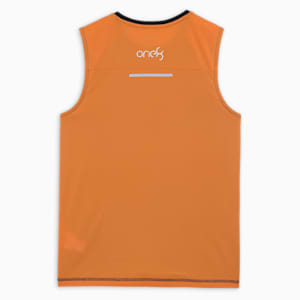 PUMA x one8 Boy's Training Tank, PUMA Black-Ginger Tea, extralarge-IND