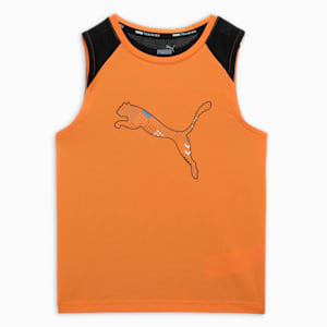 PUMA x one8 Boy's Training Tank, Ginger Tea-PUMA Black, extralarge-IND