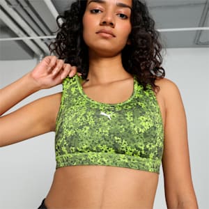 4KEEPS Women's Training Bra, Lime Pow-Floral AOP, extralarge-IND