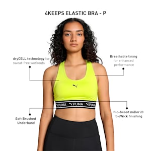 4KEEPS PUMA Fit Women's Training Bra, Lime Pow, extralarge-IND