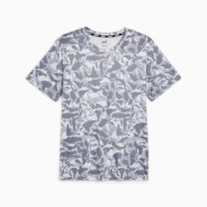 メンズ トレーニング トレイン フェイバリット AOP 半袖 Tシャツ, Silver Mist-Q1 print, extralarge-JPN