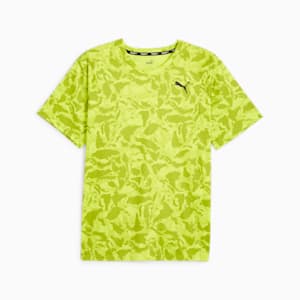メンズ トレーニング プーマ フィット ウルトラブリース AOP 半袖 Tシャツ, Lime Pow-Q1 print, extralarge-JPN