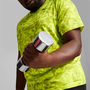 メンズ トレーニング プーマ フィット ウルトラブリース AOP 半袖 Tシャツ, Lime Pow-Q1 print, extralarge-JPN