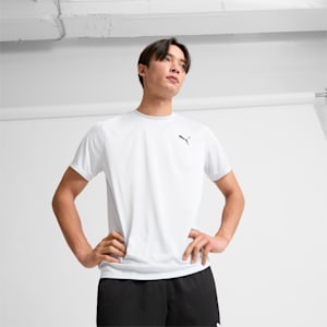 PUMA FIT Men's Graphic Tee, Silver Mist, extralarge