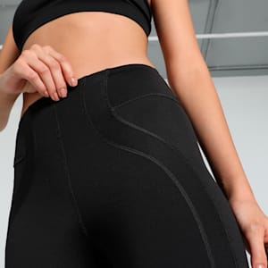 CLOUDSPUN Women's Rib High Waist Training Tights, PUMA Black, extralarge-IND