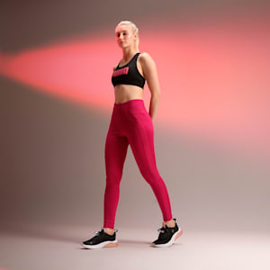 CLOUDSPUN Women's Rib High Waist Training Tights, Magenta Gleam, extralarge-IND