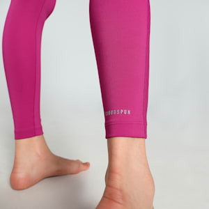 CLOUDSPUN Women's Rib High Waist Training Tights, Magenta Gleam, extralarge-IND