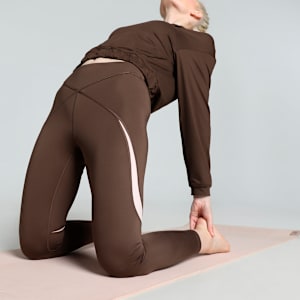 ULTRABARE Women's High-Waist 7/8 Training Tights, Espresso Brown, extralarge-IND