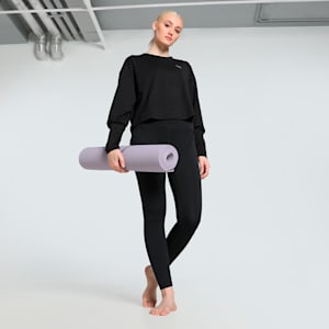 STUDIO CLOUDSPUN Women's Relaxed Fit Crew-Neck Training Sweatshirt, PUMA Black, extralarge-IND