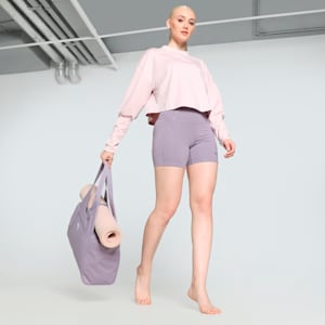 STUDIO CLOUDSPUN Women's Relaxed Fit Crew-Neck Training Sweatshirt, Mauve Mist, extralarge-IND