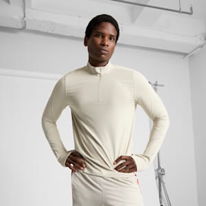 Men's Quarter-Zip Jacket, Desert Dust, extralarge
