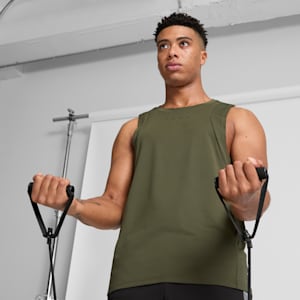 PUMA FIT CLOUDSPUN Men's Tank, Dark Olive, extralarge