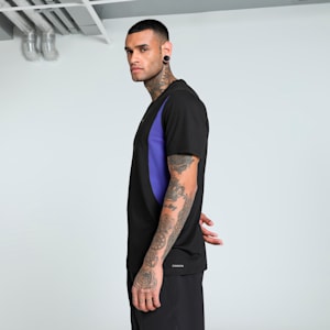 CLOUDSPUN Soft Men's Training Tee, PUMA Black-Lapis Lazuli, extralarge-IND