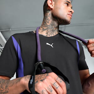 CLOUDSPUN Soft Men's Training Tee, PUMA Black-Lapis Lazuli, extralarge-IND