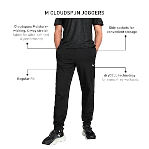 CLOUDSPUN Men's Training Joggers, PUMA Black, extralarge-IND