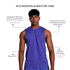 CLOUDSPUN Men's Training Tank, Lapis Lazuli, extralarge-IND
