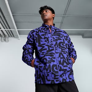 FIT All-Over Print Men's Training Jacket, Lapis Lazuli, extralarge-IND