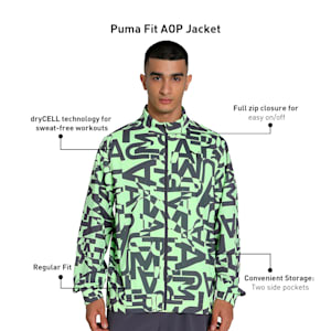 FIT All-Over Print Men's Training Jacket, Galactic Gray, extralarge-IND