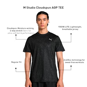 STUDIO CLOUDSPUN All-over Print Men's Training Tee, PUMA Black, extralarge-IND