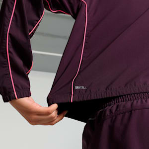 Run For Her Women's Woven Half-Zip Running Jacket, Midnight Plum-Sunset Glow, extralarge-IND