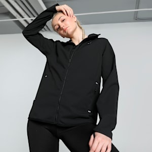 RUN Women's Running Rain Jacket, PUMA Black, extralarge-IND