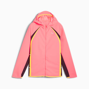 Campera impermeable PUMA RUN para mujer, Sunset Glow, extralarge