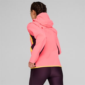 Campera impermeable PUMA RUN para mujer, Sunset Glow, extralarge