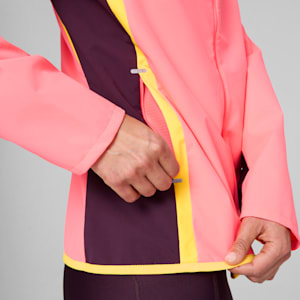 Campera impermeable PUMA RUN para mujer, Sunset Glow, extralarge