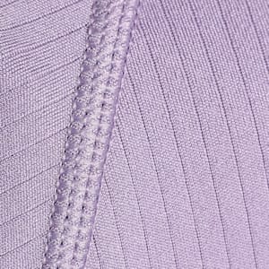 Run For Her Women's Slim Fit Ribbed Full-Zip Running Jacket, Pale Plum, extralarge-IND