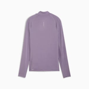 Chamarra para mujer con cremallera completa de canalé Run For Her, Pale Plum, extralarge