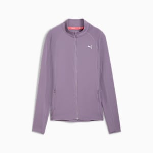 Run For Her Women's Ribbed Full-Zip, Pale Plum, extralarge