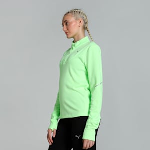 RUN Grid Fleece Women's Half-Zip Running Top, Fizzy Apple, extralarge-IND