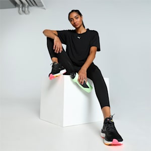 CLOUDSPUN Women's Relaxed Fit Training Tee, PUMA Black, extralarge-IND