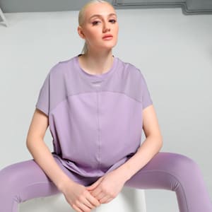 CLOUDSPUN Mix Women's Relaxed Fit Training Tee, Pale Plum, extralarge-IND